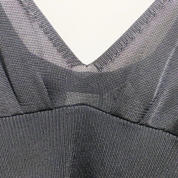 A/X Armani Exchange Sheer Sexy V-Neck Drape Back Sequin Long Sleeve Black XS - Picture 3 of 11